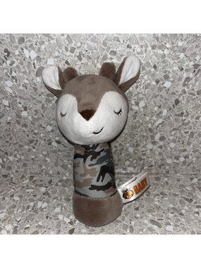 Bass Pro Shops Baby Deer Camo Hand Rattle Plush 7" Stuffed Animal Toy May 2025